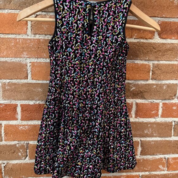 Zunie Girls Holiday Multicolor Sequin Dress Size 5 SUPER SPARKLY! - Picture 2 of 3